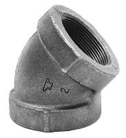 4KUR1 Elbow, 45 Deg, 1-1/4 In, NPT, Black Iron