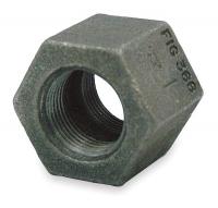 4KVT6 Hex Coupling, 1 In, NPT, Black Cast Iron