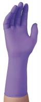 4KYV5 Disposable Gloves, Nitrile, L, Purple, PK50