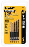 4LEX1 Impact Drill Bit Set, 1/4Hex, 1/8-1/4, 5 Pc