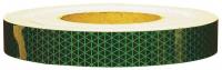 4LGL7 Reflective Tape, W 1 In, Green