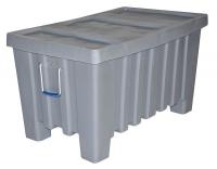 4LMD4 Stacking and Nesting Container, HD, Gray