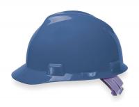 4LN68 Hard Hat, FrtBrim, Slotted, PinLk, Blue