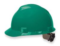 4LN77 Hard Hat, FrtBrim, Slotted, 4Rtcht, Green