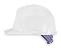 4LN92 Hard Hat, FrtBrim, Slotted, PinLk, White