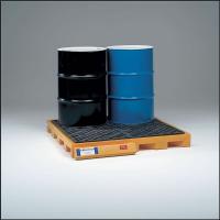 4LNT6 Drum Spill Cntnmnt Pallet, 4 Drum, 6k lb.