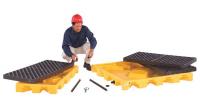 4LNU2 Drum Spill Cntnmnt Pallet, 4 Drum, 6k lb.