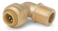 19F907 Male Elbow, Push Fitting, 1/4 In