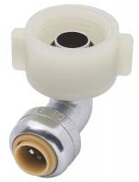 19F915 Ballcock Elbow, 1/4 x 1/2 In, Push