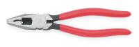 4LT96 Linemans Pliers, 8-3/8 In L, Red