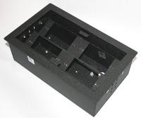 4LUW2 Furniture Mount Box, 4 Gang, Black