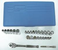 4LXC2 Socket Set, 1/4 Dr, 6 Pt, Combo, 27 Pc