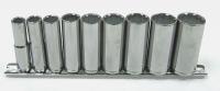 4LXC9 Socket Set, 3/8 Dr, 12 Pt, SAE, 9 Pc