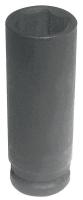 4LXK8 Impact Socket, 1/2 Dr, 6 Pt, Deep, 22mm