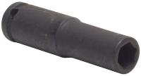 4LXW8 Impact Socket, 1/4 Dr, 6 Pt, Deep, 3/8 In