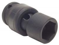 4LYJ2 Impact Socket, 3/8 Dr, 6 Pt, Std, Univ, 13/16