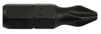4LZG4 Impact Hex Bit, 1/4 In Dr, #2, 1 In L