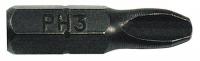 4LZG5 Impact Hex Bit, 3/8 In Dr, #3, 1 In L