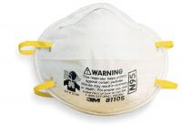 4MH52 Disposable Respirator, N95, S, White, PK 20