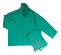 4ML03 Rain Jacket/Detachable Hood, Green, 2XL