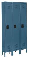 4MUL5 Assembled Locker, 1 Tier, W36, D12, H78, Blue