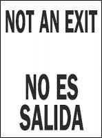4MW82 Not An Exit Sign, 14 x 10In, BK/WHT, Text