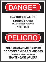 4MZ87 Danger Sign, 20 x 14In, R and BK/WHT, Text