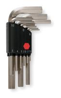 4NB49 Hex Key Set, 1.5 - 10mm, L-Shaped, Short