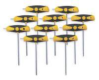 4NB55 Ball End Hex Key Set, 3/32 - 3/8 In., Ergo