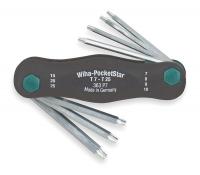 4NB71 Torx Key Set, T7 - T25, Fold-Up, Ergo