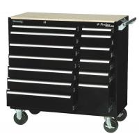 4NFL1 Rolling Cabinet, 39 3/8 W, 13 Drawer, Black