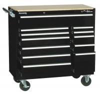 4NFL2 Rolling Cabinet, 39 3/8 W, 12 Drawer, Black