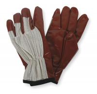 4NHA3 Chore Gloves, Cotton, M, White/Russet, PR