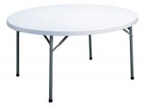 4NHN2 Folding Table, Round Poly, 48 In