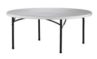 4NHN4 Folding Table, Round Poly, 71 In