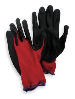 4NMR3 Coated Gloves, L, Black/Red, PR