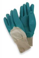 4NMR8 Coated Gloves, L, White/Green, PR