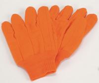 4NMU6 Canvas Gloves, Cotton, L, Hi Vis Orng, PR