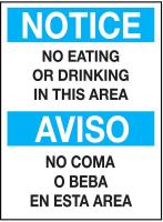 4NN26 Notice Sign, 20 x 14In, BL and BK/WHT, Text