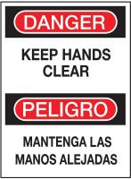 4NN44 Danger Sign, 20 x 14In, R and BK/WHT, Text