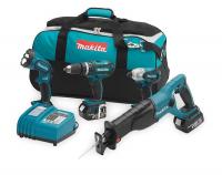 4NNL7 Cordless Combination Kit, 3.0A/hr., Li-Ion