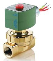 4NWZ3 S &amp; HW Solenoid Valve, 3/8 In., NC, Brass