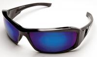 4NXZ5 Safety Glasses, Blue Mirror, Scrtch-Rsstnt