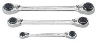 4NZJ5 Ratcheting Wrench Set, Metric, 12 pt., 3 PC