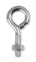 4P803 Eyebolt, Turn Wire, 1/4-20x3 In, Pk10