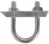 4P819 U Bolt, Zinc, 1/4-20, Pipe 1 In, Pk10