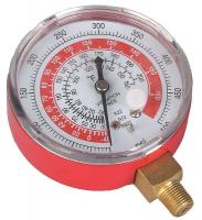 4PDJ8 2-3/4 In Replacement Gauge, Red, Dry