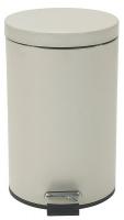 4PGH8 Round Step On Container, White, 3 1/2G