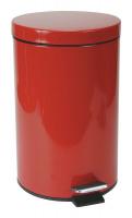 4PGJ2 Round Step On Container, Red, 3 1/2G