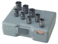 4PJW9 Impact Socket Set, 3/8 Drive, 6 Pt, 8 Pc